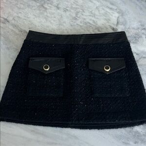 Veronica Beard Black Mini Skirt